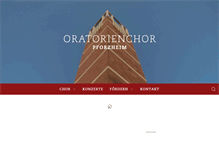 Tablet Screenshot of oratorienchor-pforzheim.de